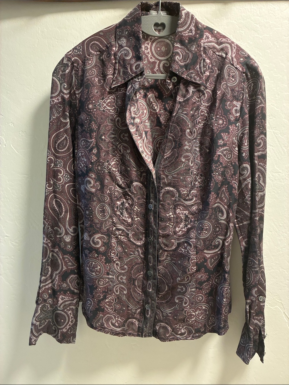 Ann Taylor Paisley Silk Blouse Size 4